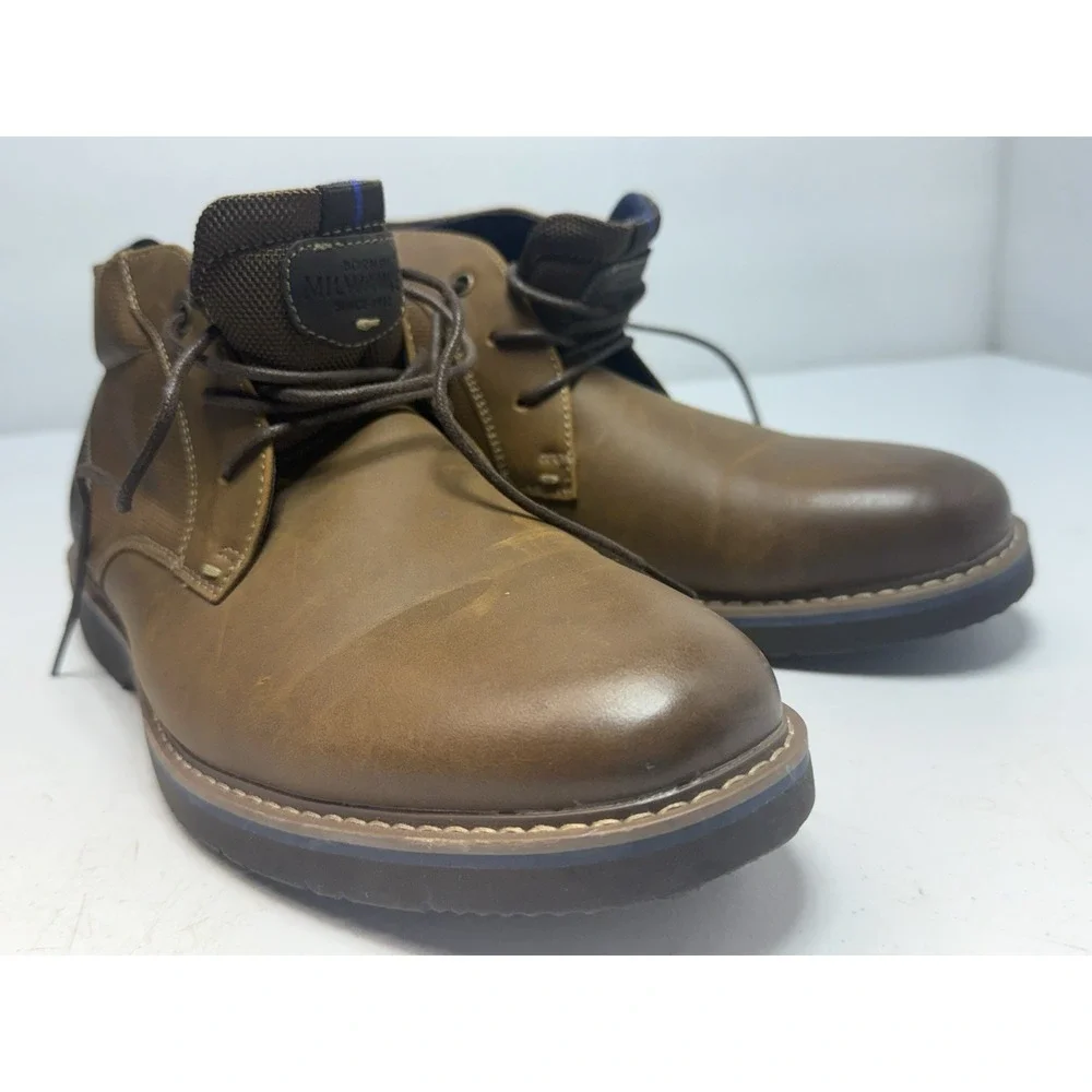 Nunn Bush Men's Circuit‎ Plain Toe Lace-Up Oxford Brown Size 8.5M